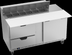 Thumbnail image #6 for Beverage-Air SPED60HC-12C-2 60-Inch Two-Section Sandwich Prep Table with 12-Pan Cut Top, 2 Drawers, and 1 Door