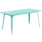 Thumbnail image #1 for Flash Furniture ET-CT005-MINT-GG Rectangular Mint Dining Table with MDF Top, 63"W x 31-1/2"D x 29-1/2"H