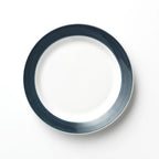Thumbnail image #1 for Libbey Rigel 999024149 Porcelain Round Plate, 10-1/4" Diameter, Steel Blue Band