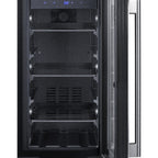 Thumbnail image #2 for Summit Commercial ALWC15 23-Bottle Commercial Wine Cooler, Black, Glass Door, 14.75"W