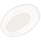 Thumbnail image #1 for G.E.T. Clipper Mill OB-938-W . . Oval Bread & Bun Basket, White Plastic, 9-1/2" x 6" x 2" Dozen Case of 3 Dozen