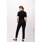 Thumbnail image #2 for Chef Works Seersucker SHC08W-BLK-2XL Women's Cook Shirt, Black, Short Sleeve, Snap Front, Poly/Cotton, 2XL