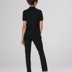 Thumbnail image #2 for Chef Works SBU01W-BLK-S Women's Black Short-Sleeve Snap-Front Work Shirt with Mesh Back