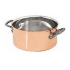Thumbnail image #1 for Matfer Bourgeat 367024 5-3/4 qt Casserole Pan, Stainless Steel Interior, Smooth Copper Exterior, Without Lid