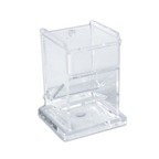 Thumbnail image #1 for Thunder Group PLSD001 Stir Stick Dispenser, Rectangular Acrylic, Clear, Easy-Lift Top Case of 12