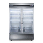 Thumbnail image #1 for Summit Commercial SCR49SSG Two-Section Reach-In Refrigerator, 49 cu. ft., Glass French Doors, Stainless Steel Interior and Exterior