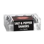 Thumbnail image #1 for TableCraft Products Cash & Carry C30A Glass Salt and Pepper Shaker, 1/2 oz, Single, Nickel-Plated Top Case of 6