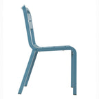 Thumbnail image #2 for Grosfillex Cannes UT011784 Stacking Indoor/Outdoor Side Chair, Slotted Resin Back, Resin Seat and Frame, Mineral Blue Case of 4