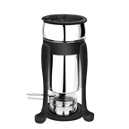 Thumbnail image #1 for Eastern Tabletop Freedom 3101FSMB 2 qt Stainless Steel Marmite Soup Chafer with Lift-Off Cover, Black Finish