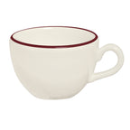 Thumbnail image #1 for Steelite International HL Ivory HL99563931 China Low Cup, 8 oz, Maroon Line 1 Dozen