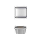 Thumbnail image #1 for Thunder Group STPA4164 1/6 Size Solid Stainless Steel Steam Table Pan, 4" Deep, 25 Gauge, Anti-Jam Case of 48