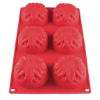 Thumbnail image #2 for Thunder Group PLBM004S Dahlia Silicone Baking Mold, 6 Cavities, 3.9 oz, -40° to 550°F Case of 48