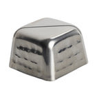 Thumbnail image #1 for TableCraft Products 11575 Square Hammered Stainless Steel Card Holder, 2" x 2" x 1.375" Case of 24