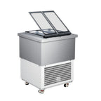 Thumbnail image #1 for GTI Designs Vision D VISION 4D 4-Tub Glass-Top Gelato/Ice Cream Display Freezer, Self-Contained, White, 29.25"W