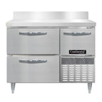 Thumbnail image #1 for Continental Refrigerator Designer Line DRA43NSSBS-D 43-Inch Stainless Steel Refrigerated Worktop Base with 2 Drawers and 1 Door