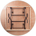 Thumbnail image #2 for Flash Furniture YT-WRFT66-TBL-GG 66-Inch Round Folding Banquet Table, 30-Inch High, Plywood Top