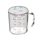 Thumbnail image #1 for Thunder Group PLMC008CL 1-Cup Polycarbonate Measuring Cup with US/Metric Markings, Dishwasher Safe Case of 48