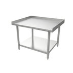 Thumbnail image #1 for ATSMFG MET MET-ES-3036 ATS MFG 18/430 Stainless Steel Equipment Stand, 36"W x 30"D x 24"H, Upturned Sides & Rear, Undershelf