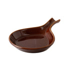 Thumbnail image #1 for Tuxton China DuraTux®© BAP-130 Ceramic Fry Pan Server, 28-1/2 oz, Caramel, 12-3/4 x 9-5/8 x 1-1/2 in Case of 6