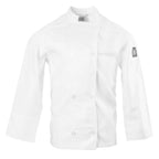 Thumbnail image #1 for Chef Revival J049-XS Double-Breasted Chef's Jacket, Long Sleeve, White Poly/Cotton, X-Small