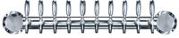 Metropolis 42-Inch Wall Mount 10-Faucet Air-Cooled Draft Tower, Polished Stainless Steel