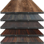 Thumbnail image #1 for Oak Street Fortress FT2424-L Square Table Top, 24" x 24", 1-1/8" Oak-Faced Engineered Wood, Laminated, 2" Steel Edge