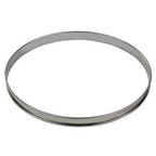Thumbnail image #1 for Louis Tellier US Gobel 824994 Stainless Steel Tart Ring, 12-1/2" Diameter x 3/4" High, Rolled Edge