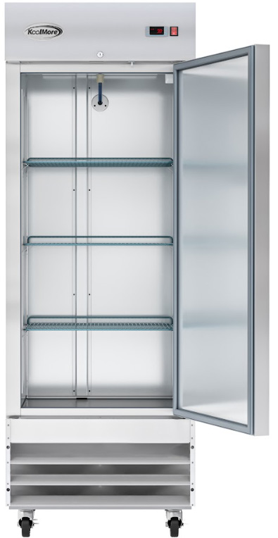 Product image #6 for KoolMore 29-Inch One-Section Reach-In Refrigerator, 15.5 Cu. Ft., Bottom-Mount, Stainless Steel, Solid Door