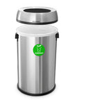 Thumbnail image #2 for Alpine Industries ALP470-65L-CO 17 Gallon Open-Top Stainless Steel Compost Trash Can, Brushed Finish, ADA Compliant
