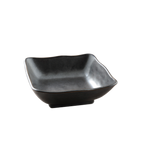 Thumbnail image #1 for Korin Inc Tessa Black BWL-218 Square Ceramic Asian Soup Bowl, 24 oz, 6-1/2" Diameter, Gunmetal Sheen