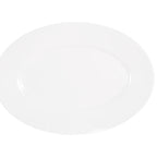 Thumbnail image #1 for Cal-Mil 22460-79-15 Rimmed Oval Melamine Platter, White, 9-3/4"W x 7-1/4"D x 3/4"H Case of 6