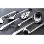 Thumbnail image #2 for Steelite International Folio, Angle 5769SX060 Angled Slotted Spoon, 12.375", 18/10 Stainless Steel 1 Dozen
