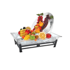 Thumbnail image #1 for Cal-Mil IP102-13 Illuminated Rectangular Ice Display/Pedestal, Clear PETG Pan, Recessed Drain, 28-1/2"W x 20-1/2"D x 10"H