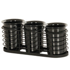 Thumbnail image #2 for Cal-Mil Madison 23751-3-13 3-Jar Holder, Black Wire Steel