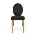 Thumbnail image #2 for G & A Commercial Seating Ophelia 2504-AL GR8 Stackable Upholstered Banquet Chair, Oval Flexible Back and Seat, 12-Gauge Aluminum