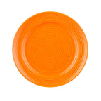 Thumbnail image #1 for CAC China TG-16-TNG Porcelain Tangerine Plate, 10-1/2" Round, Embossed Rim 1 Dozen