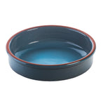 Thumbnail image #1 for G.E.T. Stone Heart by Graupera SH0112B . . Blue Ceramic Cazuela/Casserole with Cover, 6.7 oz, Round Case of 24