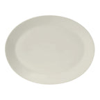 Thumbnail image #1 for Tuxton China Modena AMU-025 Ceramic Oval Platter, 15-3/8" x 11-7/8", Wide Rim, Pearl White Case of 6