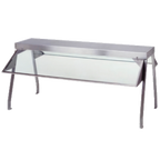 Thumbnail image #1 for Duke Manufacturing 939HT Double-Sided Stainless Steel Buffet Shelf with Dual Glass Sneeze Guards and Heat Rod, 72-3/8"W