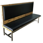 Thumbnail image #1 for G & A Commercial Seating Novac NOVAC-1/4-48 1/4 Circle Booth, 43–48"H, Upholstered Back and Removable Upholstered Seat, Wood Frame