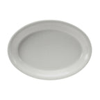 Thumbnail image #1 for Tuxton China Concentrix CWH-1352 Ceramic Oval Platter, 13-1/2" x 9-3/4", Coupe Rim, White Case of 6