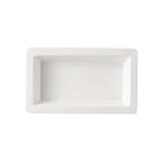 Thumbnail image #1 for CAC China Accessories TSP-21 Rectangular Deep Porcelain Tray, 38 oz., 12" x 7" x 1-3/4" 1 Dozen