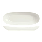 Thumbnail image #1 for Libbey Slenda 905356401 Long Oval Porcelain Plate, 12 x 4-1/2 in, White