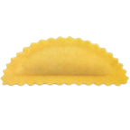Thumbnail image #1 for Arcobaleno Pasta Equipment MOLD-AMF-RS-28B Ravioli Mold, 16 g, Half-Moon Scalloped Edge, 3-7/8 x 1-1/2 in