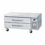Thumbnail image #1 for Blue Air FSE LLC BACB36-HC Refrigerated Chef Base Equipment Stand, 36"W, Side-Mounted Self-Contained Refrigeration, Stainless Steel Top, 2 Drawers