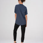 Thumbnail image #2 for Chef Works SHS01-AFB-XL Short-Sleeve Unisex Cook Shirt, Air Force Blue, Poly/Cotton, XL