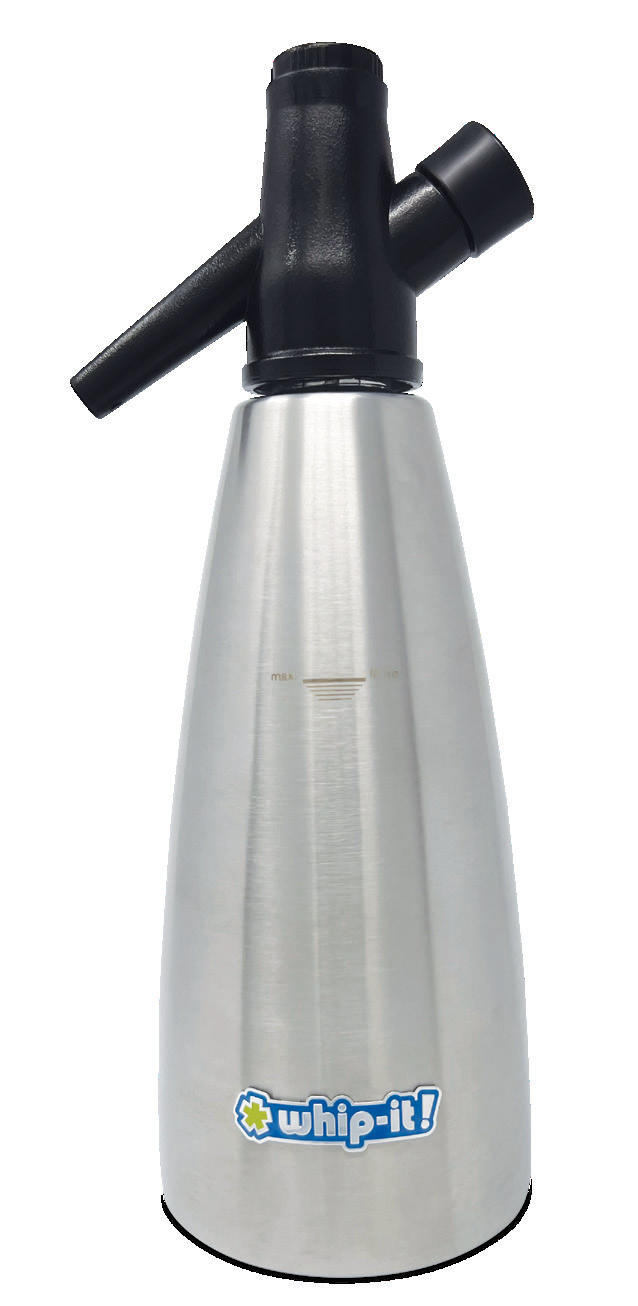 Product image #3 for Whip-It! 1 Liter Stainless Steel Soda Siphon with Black Head