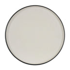 Thumbnail image #2 for Cal-Mil Hudson 22017-12-13103 Round Melamine Plate, 12-inch, Raised Rim, Matte Black & Ivory Two-Tone Case of 6