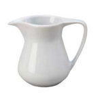 Thumbnail image #1 for Vertex China Argyle CRE-6-PR Porcelain Creamer, 6 oz, with Handle, Rolled Edge, Bright White Case of 3 Dozen