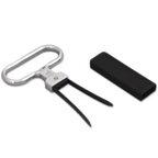 Thumbnail image #1 for Alegacy Foodservice Products 4134 Twist & Pull Cork Remover, 5 in, Chrome-Plated, with Cap Lifter and Sheath Case of 12